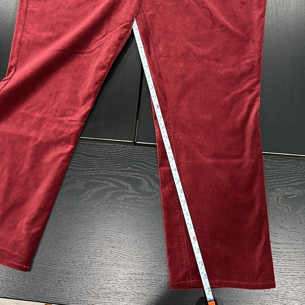 Soft Surroundings Blakely Velveteen Pants in Cabernet Red Color - 20W - Picture 6 of 11